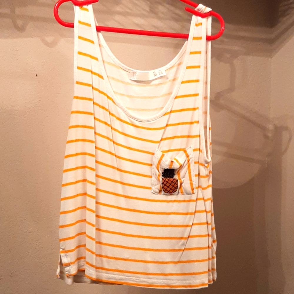 Striped Pineapple Crop Top